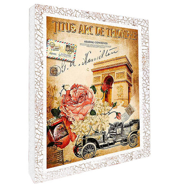 Декупаж на полотні Країни "Ретро Париж" 25x20 см 94702 Декупаж на полотні Країни "Ретро Париж" 25x20 см 94702