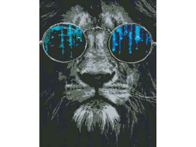 Набір з алмазною мозаїкою "Лев Нео" 40x50 см АМ 6014