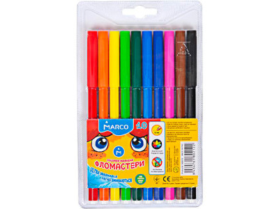 Фломастери 10 кольорів "1690" MARCO 97789 Фломастери 10 кольорів "1690" MARCO 97789