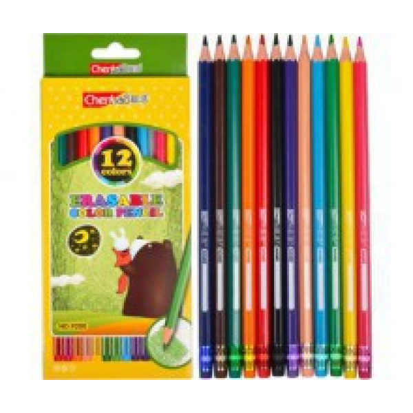 Олівець 12 кольорів еластичні з гумкою 12 кольорів 9200