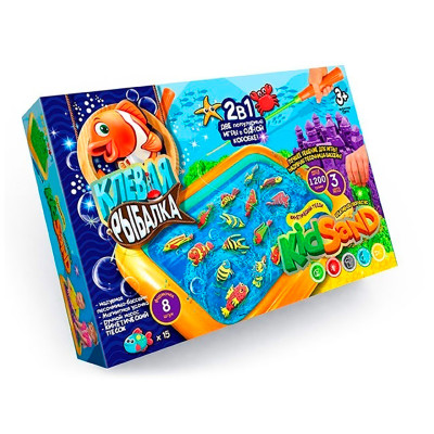 Гра велика наст. "2 в 1: "Кльова рибалка" та "Кінетичний пісок KIDSAND" рос KRKS-01-01