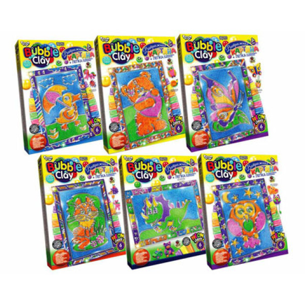 Набір для ліплення BUBBLE CLAY Тварини рос. BBC-02-0102...06 Набір для ліплення BUBBLE CLAY Тварини рос. BBC-02-0102...06