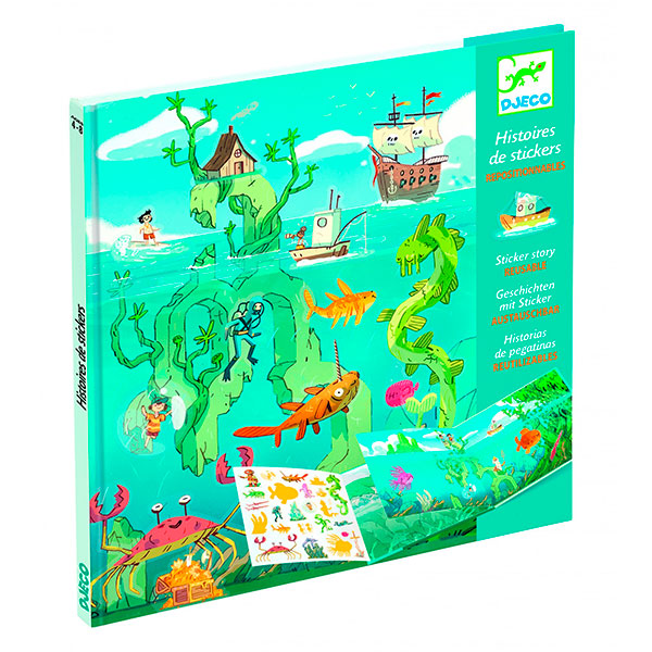 DJECO Набір з переміщуваними наклейками "Пригоди в морі" DJ08953