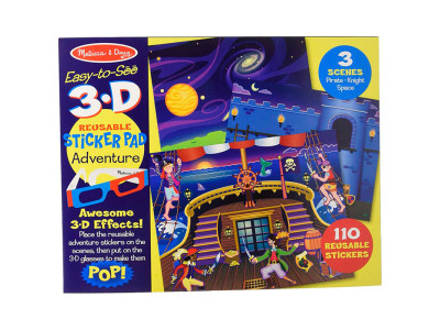 Багаторазові 3-D наліпки "Пригоди" 9375 Багаторазові 3-D наліпки "Пригоди" 9375