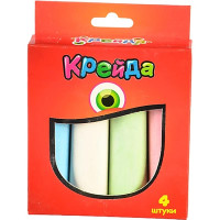 Крейда Велика кругла - 4 штуки різнокольорова (50101) Strateg 50101 Крейда Велика кругла - 4 штуки різнокольорова (50101) Strateg 50101