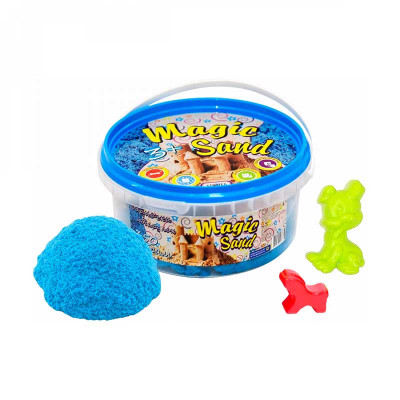 Пісок Magic sand блакитного кольору у відрі 0350 кг 370-2