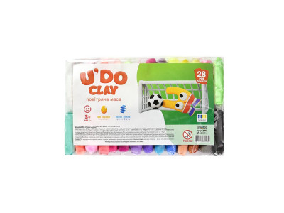 Повітряний пластилін Strateg UDO Clay 28 шт брикет 10 г. 30892