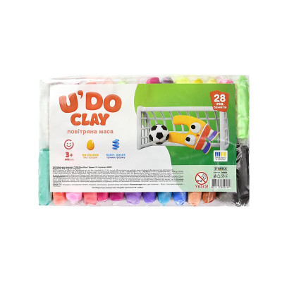 Повітряний пластилін Strateg UDO Clay 28 шт брикет 10 г. 30892