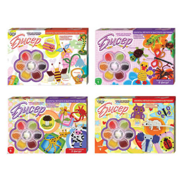 Набір для творчості Danko Toys з Бісеру середній Б6-1Б6-2Б6-3Б6-4