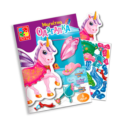 Магнітна гра Vladi Toys "Єдиноріг" в папці VT3204-27