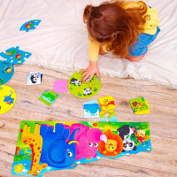 Ігровий набір Vladi Toys 3 в 1 «Зоосвіт» розвиваючий VT2901-04 Ігровий набір Vladi Toys 3 в 1 «Зоосвіт» розвиваючий VT2901-04