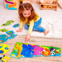 Ігровий набір Vladi Toys 3 в 1 «Зоосвіт» розвиваючий VT2901-04 Ігровий набір Vladi Toys 3 в 1 «Зоосвіт» розвиваючий VT2901-04