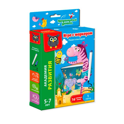 Гра Vladi Toys Пиши та витирай Зебра. Розвинений рівень розвиваюча VT5010-02