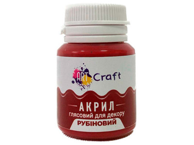 Фарба акрил глянець для декору "Рубіновий" AG-7529