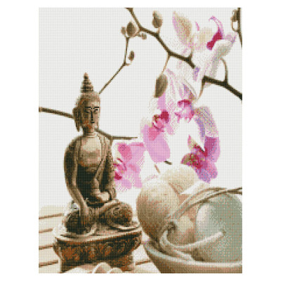 Алмазна картина "Розслаблення з Буддою" , 50х60 см HA0010