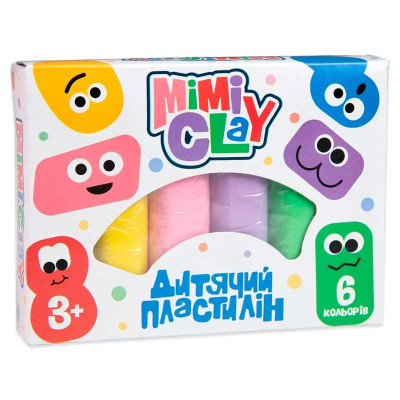 Набір для творчості Mimi clay 6 кольорів (великий) Strateg українською мово 30423