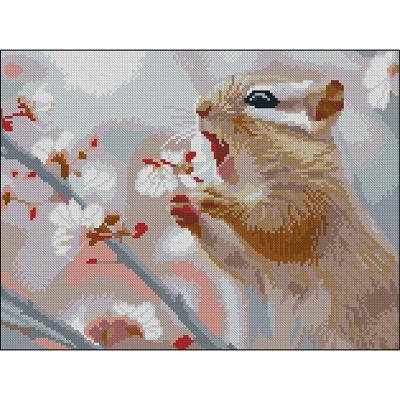 Алмазна картина Strateg Весняний бурундук 30x40 см FZ3040-14