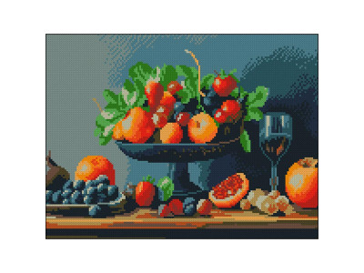 Алмазна картина Strateg Чаша з фруктами 30x40 см FZ3040-29