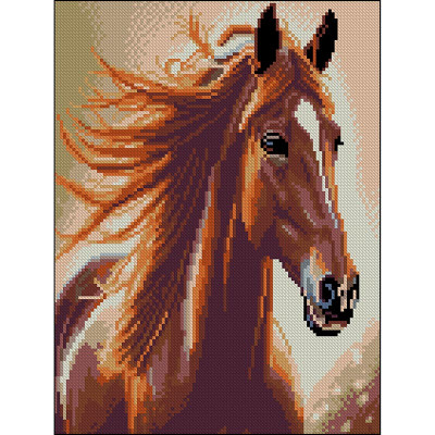 Алмазна картина Strateg Величний кінь 30x40 см ZAV3040-65