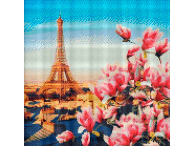 Алмазна мозаїка "Паризькі магнолії" Ідейка AMO7178 40х40 см AMO7178 Алмазна мозаїка "Паризькі магнолії" Ідейка AMO7178 40х40 см AMO7178