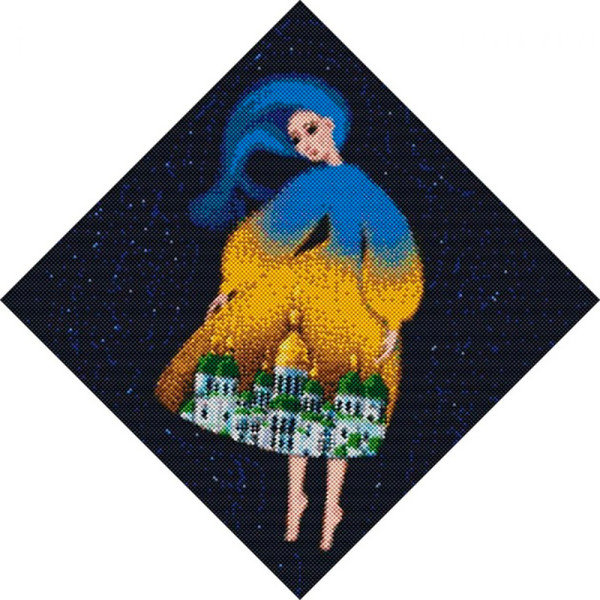 Набір з алмазною мозаїкою "Берегиня Софіївська @mosyakart" 40х40см AMO7240