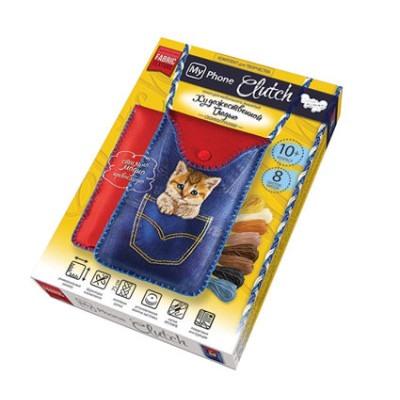 Вишивка гладдю My Phone Clutch кошеня DankoToys 5580 01 Вишивка гладдю My Phone Clutch кошеня DankoToys 5580 01