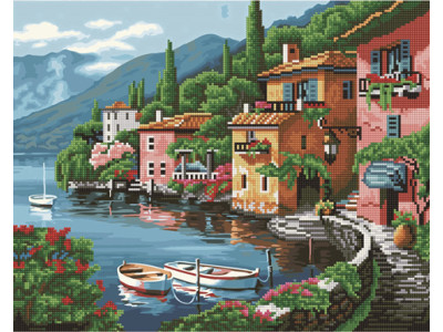 Алмазний живопис "Приморська вуличка" 40х50 см GZS1035 Алмазний живопис "Приморська вуличка" 40х50 см GZS1035