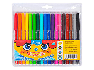 Фломастери 18 кольорів "1690" MARCO 97791 Фломастери 18 кольорів "1690" MARCO 97791