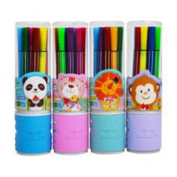 Фломастер тубус 12 кольорів 1668-12A Фломастер тубус 12 кольорів 1668-12A