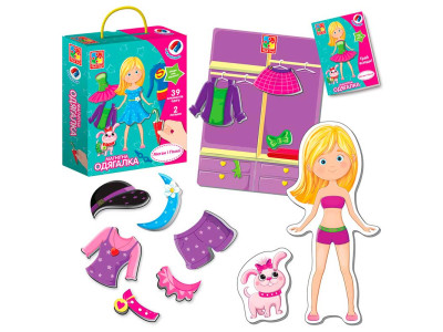 Магнітний одяг Vladi Toys Меган і Поллі 39 елементів VT3702-11 Магнітний одяг Vladi Toys Меган і Поллі 39 елементів VT3702-11