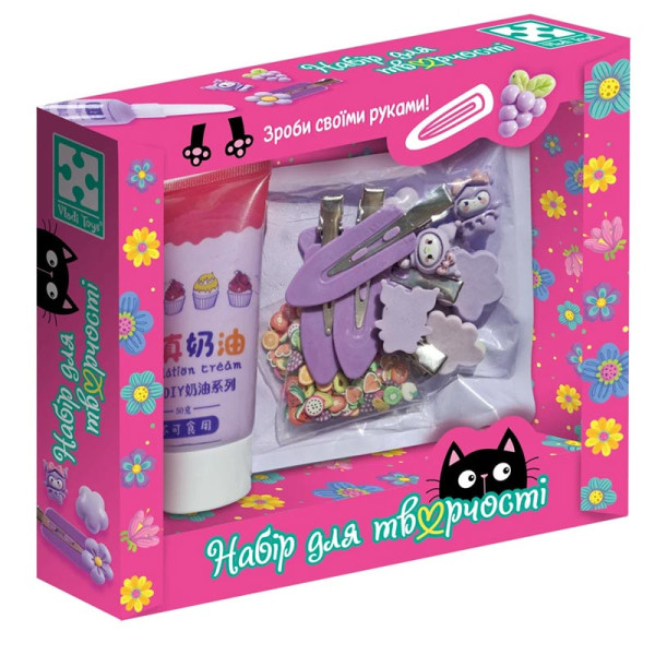 Набір для творчості Vladi Toys "Клей з кабашонами. Заколки фіолетові" VT4600-01 Набір для творчості Vladi Toys "Клей з кабашонами. Заколки фіолетові" VT4600-01