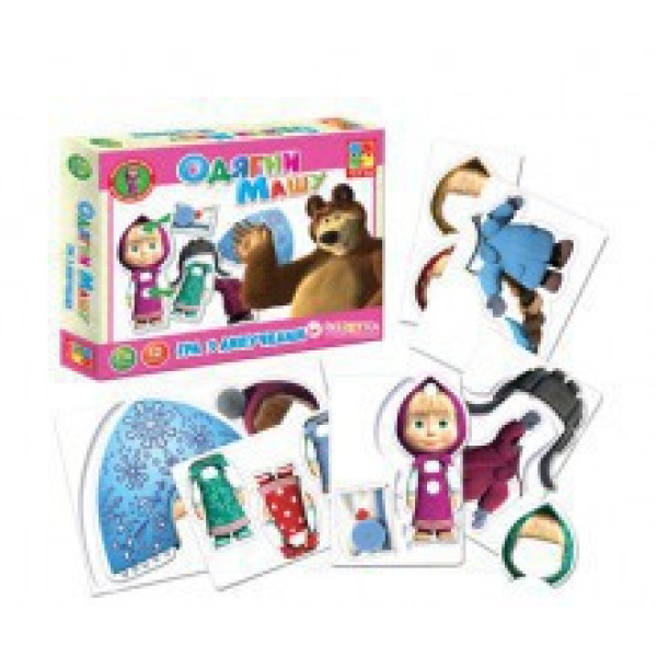 Гра з липучками "Одягни Машу. Маша і Ведмідь" VT2305-12