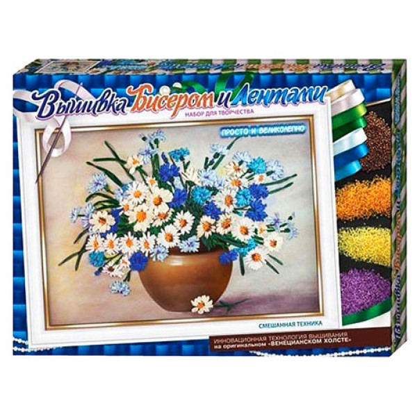 Вишивка бісером і стрічками Волошки БВ-01Р-01020304...10