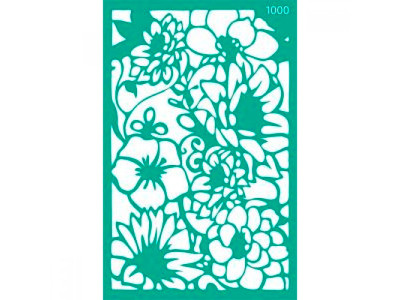 Трафарет багаторазовий самоклеючий Фоновий 13*20см №1001 Серія "Квіти" R 1001 Трафарет багаторазовий самоклеючий Фоновий 13*20см №1001 Серія "Квіти" R 1001