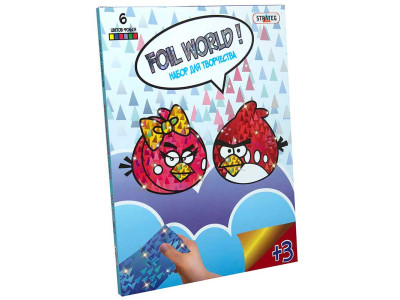 Картинка з фольги Foil World 700-3 (рос) "Злі пташки" в кор-ці 30см-22см-1 700-3