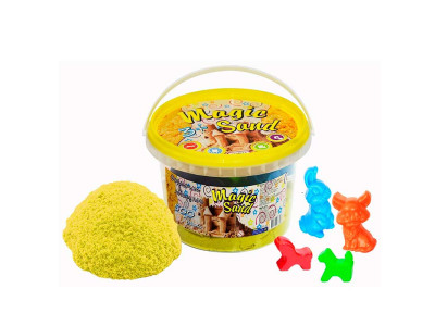 Кінетичний пісок Magic sand жовтого кольору у відрі 0500 кг 371-6 Кінетичний пісок Magic sand жовтого кольору у відрі 0500 кг 371-6