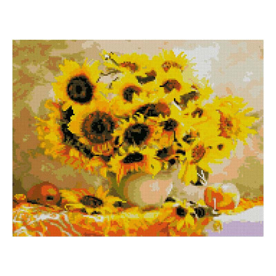 Алмазна картина "Соняшники у вазі" 40х50 см FA40110