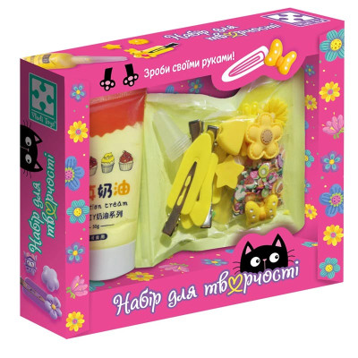 Набір для творчості Vladi Toys "Клей з кабашонами. Заколки жовті" VT4600-02