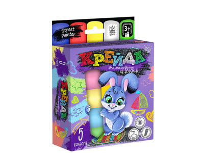 Крейда DankoToys для малювання на асфальті велика 5 штук MEL-01-03U Крейда DankoToys для малювання на асфальті велика 5 штук MEL-01-03U