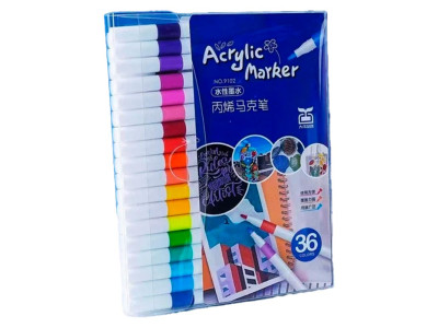 Набір маркерів Acrylic Marker для малювання акрілові 36 штук 9102-36