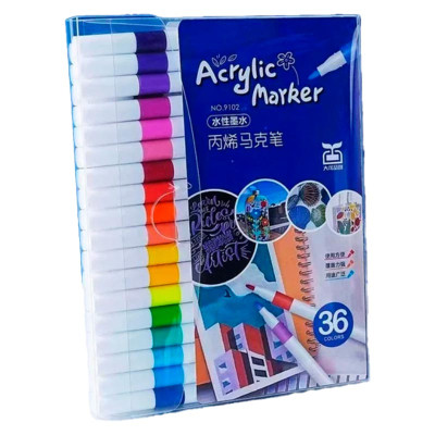 Набір маркерів Acrylic Marker для малювання акрілові 36 штук 9102-36