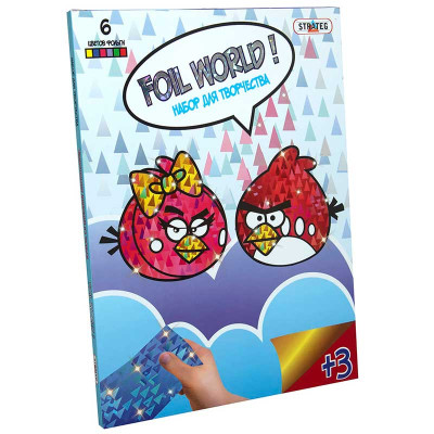 Картинка з фольги Foil World 700-3 (рос) "Злі пташки", в кор-ці 30см-22см-1 700-3