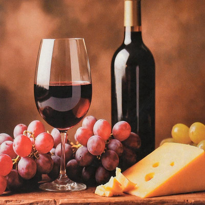 Алмазна картина Strateg Келих вина 30x30 см FZ3030-46