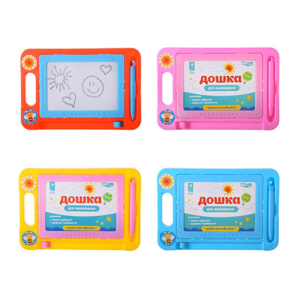Дошка для малювання з ручкою 4 види PL-7009 Дошка для малювання з ручкою 4 види PL-7009
