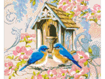 Алмазна мозаїка Чарівна пара 40*40 АМ 3012