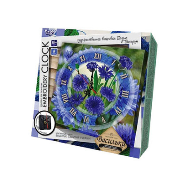 Набір для творчості "Embroidery clock" Волошки DankoToys 552104 ЕС-01-02 Набір для творчості "Embroidery clock" Волошки DankoToys 552104 ЕС-01-02