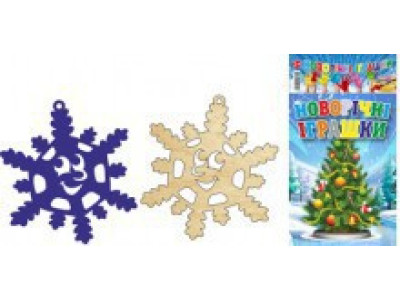 Деревяна розфарбовка "Сніжинка" NR005