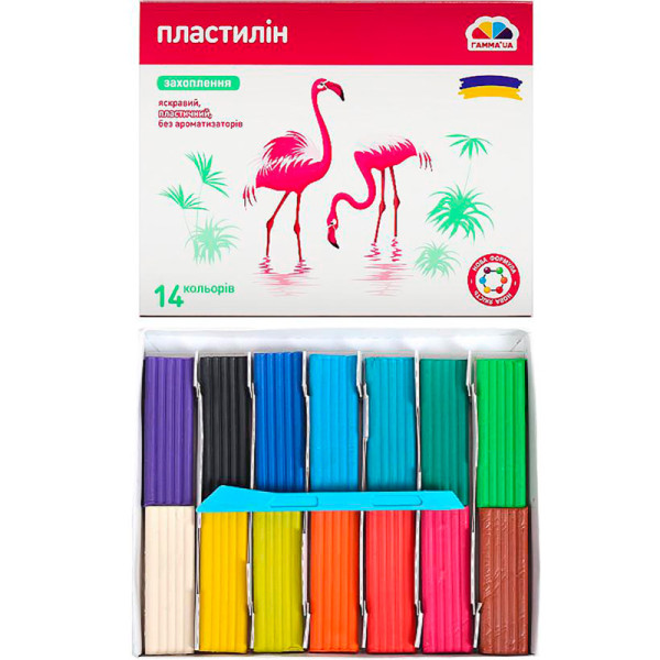 Пластилін "Захоплення" 14 кольорів 224 г "Гамма" 93768