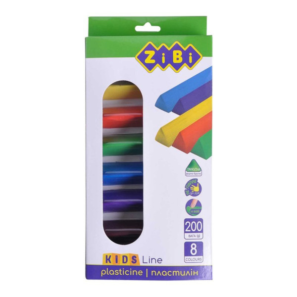 Пластилін 8 кольорів 200 г KIDS Line ZB.6226 Пластилін 8 кольорів 200 г KIDS Line ZB.6226