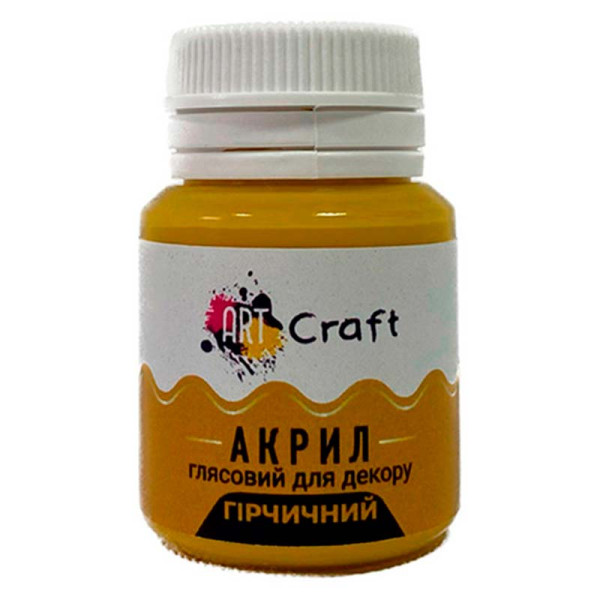 Фарба акрил глянець для декору "Гірчичний" AG-7510